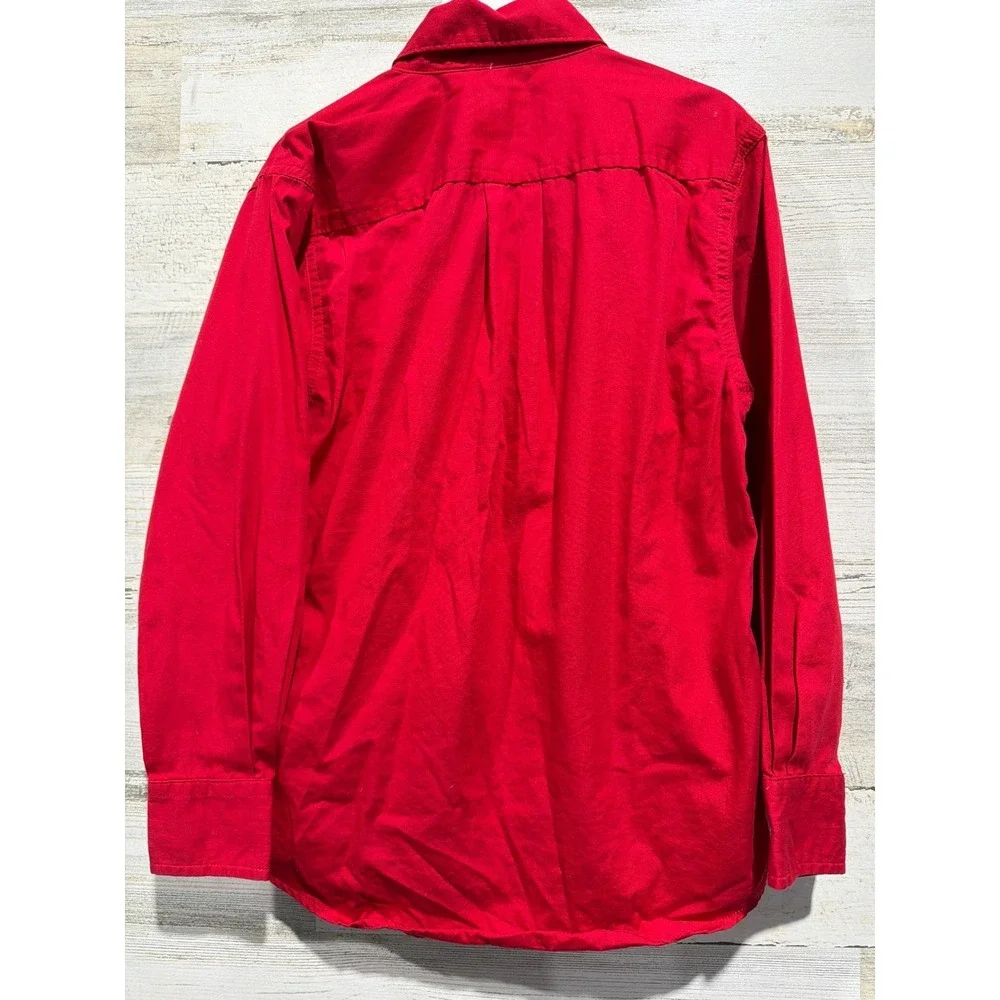 Cinch Button Down Shirt Boys XS 4-5 Red Long Sleeve Western Rodeo EUC